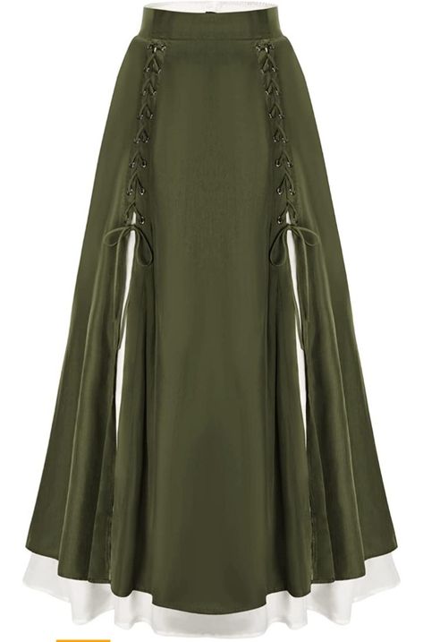 Army Green Skirt Bridesmaid Dresses Ideas, Fair Outfits, Old Fashion Dresses, Estilo Hippie, Sequence Work, Dresses Ideas, Kilt, Fashion Sewing, Skirt Fashion