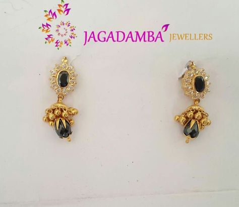 Black Beads Jhumkas Gold, Black Ear Rings Gold, Nallapusalu Kammalu, Nallapusalu Earrings, Black Beads Earrings Gold, Black Bead Earrings Gold, Black Beads Earrings Indian Gold, Black Beads Ear Rings Gold, Black Stone Earrings Gold