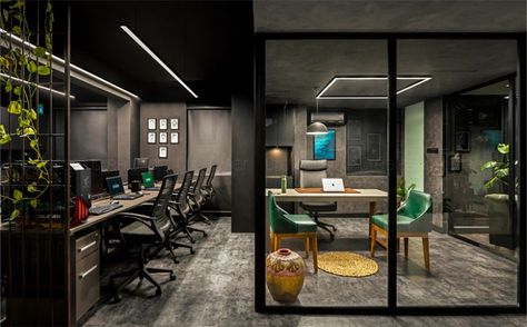 Office Space Industrial, Bedroom Rendering, Industrial Modern Office, Industrial Office Space, Industry Architecture, Small Office Design Interior, Kochi India, Photography Office, Small Office Design