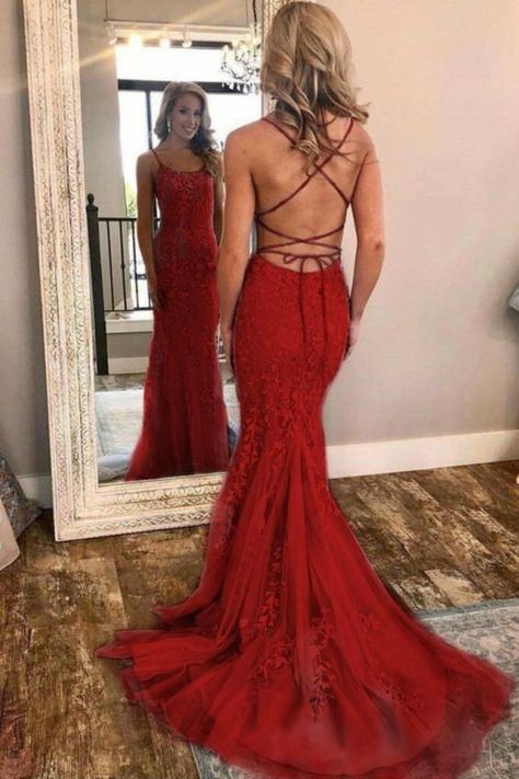 7a6a74cbe87bc60030a4bd041dd47b78desc37100199ri Prom Dresses Long Cheap, Backless Formal Dress, Prom Dresses With Lace, Blue Mermaid Prom Dress, Red Spaghetti, Dresses With Lace, Light Blue Prom Dress, Winter Formal Dresses, Spaghetti Strap Prom Dress