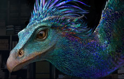 ArtStation - The Occamy, stephen molyneaux Occamy Fantastic Beasts, Fantastic Beasts Creatures, Harry Potter Creatures, Harry Potter Design, Fantasic Beasts, Fantastic Beasts Movie, Magical Beings, Fantastic Beast, Beast Creature