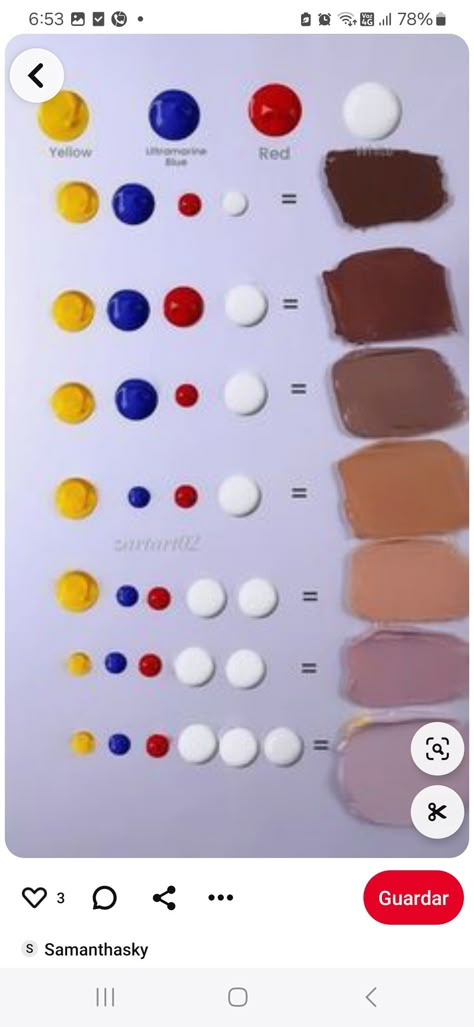 Mixing Paint Colors Chart Skin Tones, Food Coloring Mixing Chart, Color Mixing Chart Acrylic, Mixing Paint Colors, Color Theory Art, Color Mixing Chart, Color Coordination, Hex Color Palette, Colour Mixing