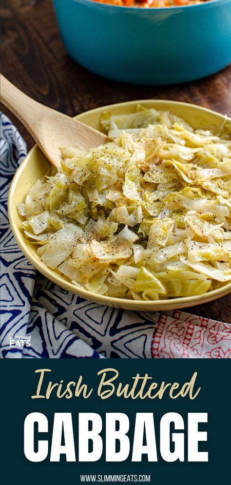 Best Steamed Cabbage Recipe, English Cabbage Recipes, Irish Fried Cabbage, Cabbage For St Patricks Day, St Patricks Day Cabbage And Potatoes, Cabbage St Patricks Day, Irish Cabbage Recipes St Patrick, Buttery Cabbage Recipe, Green Cabbage Casserole