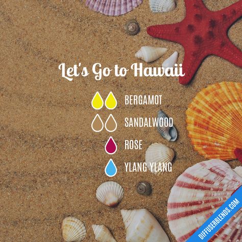 Let's Go to Hawaii — Essential Oil Diffuser Blend Doterra Diffuser Blends, Essential Oil Combinations, Essential Oil Diffuser Blends Recipes, Ginger Essential Oil, Essential Oil Diffuser Recipes, Oil Diffuser Recipes, Essential Oil Mixes, Essential Oil Blends Recipes, Frankincense Oil