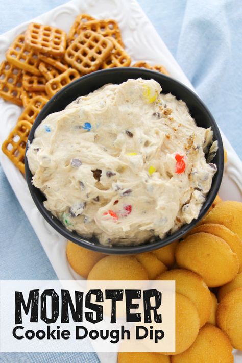 Christmas Cookie Dough Dip, Monster Cookie Dough Dip, Christmas Cookie Dough, Cookie Dough Dip Recipe, Cookie Dip, Monster Cookie Dough, Cookie Dough Dip, Kids In The Kitchen, Monster Cookie