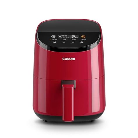 COSORI Air Fryer 2.1 Qt, 4-in-1 Small Mini Airfryer, Bake, Roast, Reheat, 97% Less Oil, Compact & Quiet, Nonstick & Dishwasher Safe Basket, 30 In-App Recipes with Nutrition Facts, Auto-Shut Off, Red Recipes With Nutrition Facts, Mini Air Fryer, Cosori Air Fryer, Small Air Fryer, Food Nutrition Facts, Single Serve, Food App, Small Kitchen Appliances, 4 In 1