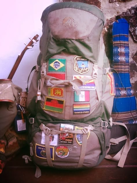 My home and family when travelling. Backpack, flag patches, ukulele, charango Travelling Backpack, Backpack Aesthetic, Aesthetic Backpack, Travel Patches, Adventure Backpack, Backpack Patches, Hiking Bag, Alternative Style, Flag Patches