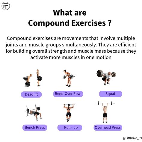 Let's know about the compound exercises for maximum impact. Like,Follow,Share. #fitlife #fit #focusfitness #gymlife #gymmotivation #workout #compoundexercises #viral #lifestyle #motivation #exercise #gym #strength #musclebuilding #nutrition #fitnessmotivation #fitnessjourney. Best Compound Exercises For Women, Compound Workout, Gym Girlie, Easy Healthy Smoothies, Lightroom Editing Tutorials, Compound Exercises, Motivation Exercise, Overhead Press, Exercise Gym