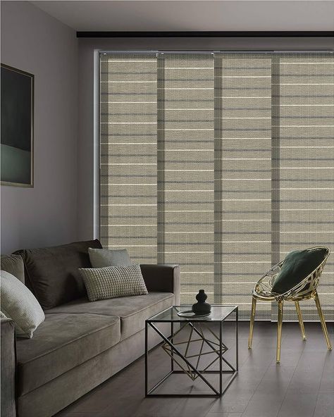 Amazon.com: GoDear Design Adjustable Sliding Panel Track Blinds 45.8"- 86" W x 96" H, Extendable Vertical Blinds for Sliding Glass Patio Doors and Large Windows, Trimmable Vertical Panel Curtains, God Rays : Home & Kitchen Slider Patio Door Window Treatments, Patio Blinds Ideas Sliding Glass Door, Patio Sliding Door Coverings, Large Sliding Door Window Treatments, Sliding Door Covering Ideas, Blinds For Sliding Patio Doors, Window Treatments For Sliding Glass Door, Window Coverings For Sliding Glass Doors, Slider Window Treatments