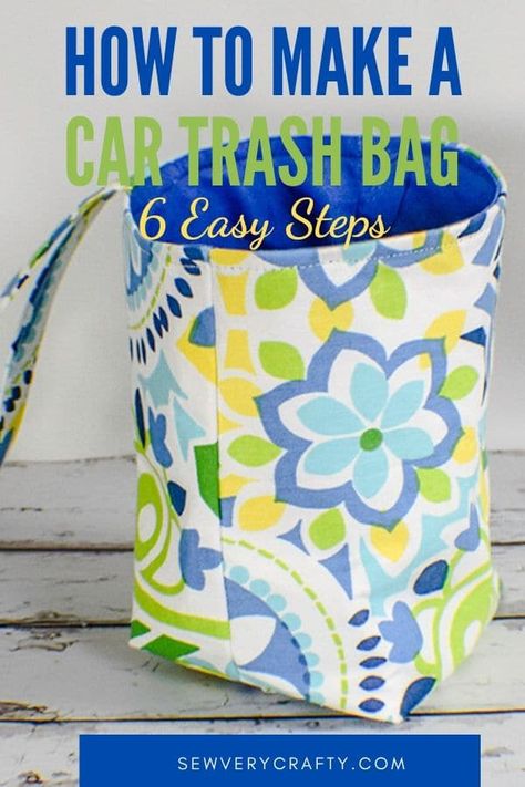 Car Trash Bag, Sac Diy, Sewing Machine Projects, Costura Diy, Beginner Sewing Projects Easy, Small Sewing Projects, Car Trash, Diy Sewing Pattern, Trash Bag