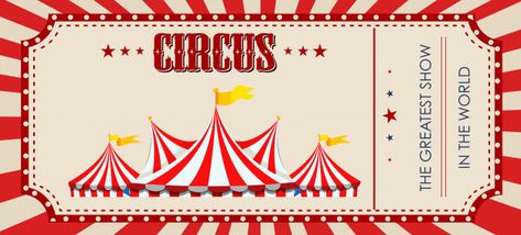 A circus ticket template Free Vector | Free Vector #Freepik #freevector #freeframe #freevintage #freeparty #freeborder Template Tiket, Carnival Ticket, Circus Ticket, Ticket Template Free, Cirque Vintage, Circus Tickets, Circus Invitations, Carnival Tickets, Fair Tickets