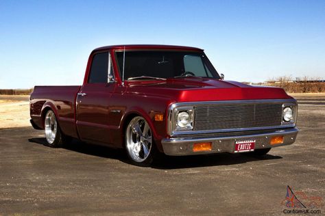 1972 CHEVROLET C-10 SHORT BED PICKUP - FRAME OFF - PRO TOURING - AIR RIDE C10 For Sale, Old Chevy Trucks, Best Pickup Truck, 72 Chevy Truck, Old School Trucks, Dropped Trucks, Hot Trucks, Old Chevy, Nice Trucks