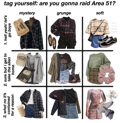 90s Aesthetic Summer Outfits, Summer Outfits 90s Style Vintage, Grunge Punk Summer Outfits, Clothing Aesthetics Types, Dark Artsy Aesthetic Clothes, Nerdcore Outfit, Cryptidcore Clothes, 1am Aesthetic, Paranormal Investigator Outfit