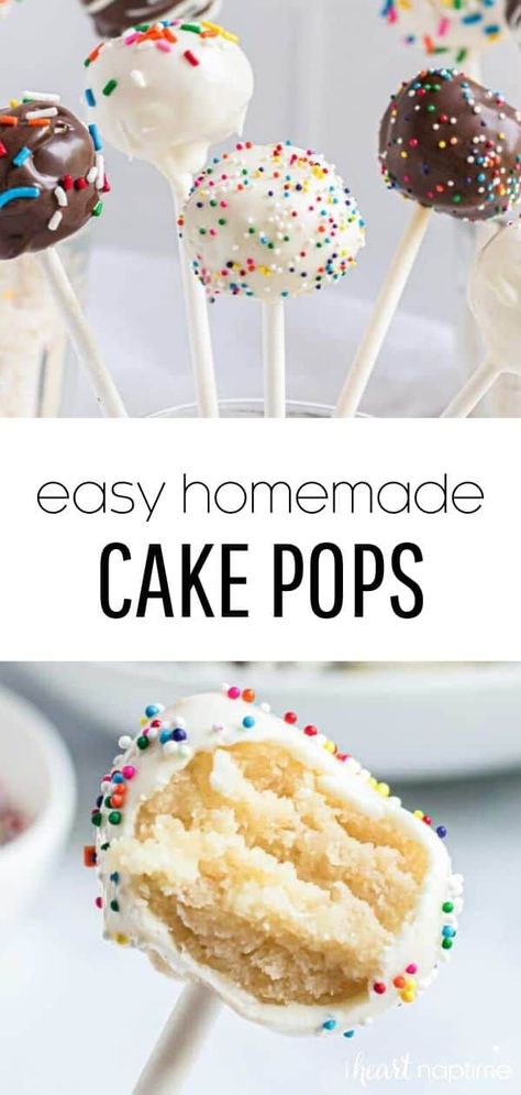 Homemade Cake Pops, Cake Pop Recipe Easy, Cake Ball Recipes, Frosting Chocolate, Cake Pops How To Make, Cake Pop Recipe, Homemade Cake, Snacks Für Party, Deilig Mat