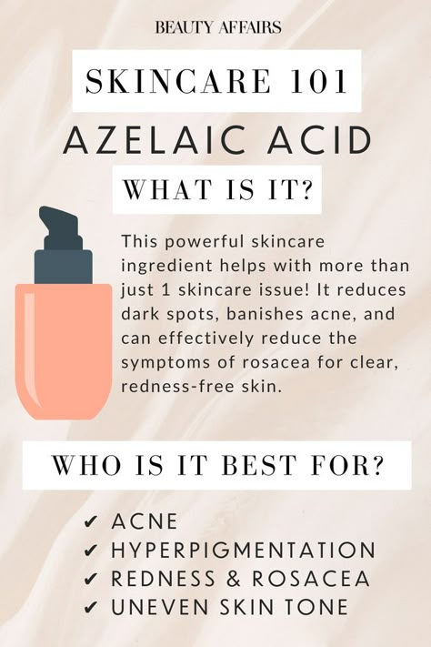 Skin Care For Acne, Acne Hyperpigmentation, Skin Facts, Esthetician Marketing, Skincare 101, Skin Advice, Losing 40 Pounds, Azelaic Acid, Natural Cough Remedies