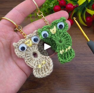 Crochet Owl Keychain, Diy Pop, Crochet Owls, Owl Keychain, Knitting Diy, Amazing Crochet, Crochet Owl, Garbage Bags, Kindle Case