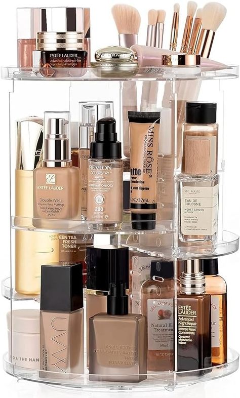 Amazon.com: HBlife 360 Rotating Makeup Organizer Large Capacity Carousel Adjustable Revolving Perfume Organizer Skincare Organizers Cosmetic Storage Spinning Holder for Vanity, Clear : Beauty & Personal Care Rotating Makeup Organizer, Perfume Organizer, Cosmetic Organiser, Estee Lauder Advanced Night Repair, Perfume Organization, Care Organization, Cosmetic Display, Advanced Night Repair, Skincare Organization