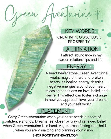 Overgrown Garden, Crystal Healing Chart, Magic Spell Book, Key Words, Aventurine Crystal, Crystals Healing Properties, Spiritual Crystals, Broken Hearts, Crystal Healing Stones