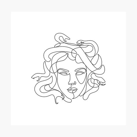 Tattoos Of Medusa, Small Fine Line Medusa Tattoo, Medusa Tattoo Design Minimalist, Medusa Tattoo Ribcage, Medusa One Line Tattoo, Tattoo Greek Mythology Minimalist, Fine Line Medusa, Medusa Tatoos Simple, Greek Mythology Tattoos Fine Line