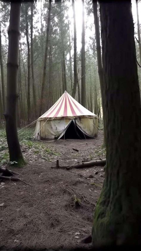 Abandoned Circus, 1920s Horror, What If We Kissed, Haunted Circus, February Art, We Kissed, Old Circus, Fantasy Scenery, Pretty View