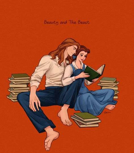 Disney Çiftleri, Belle And Adam, Belle And Beast, Disney Belle, Disney Princess Drawings, Disney Artwork, Disney Couples, Pinturas Disney, Disney Beauty And The Beast