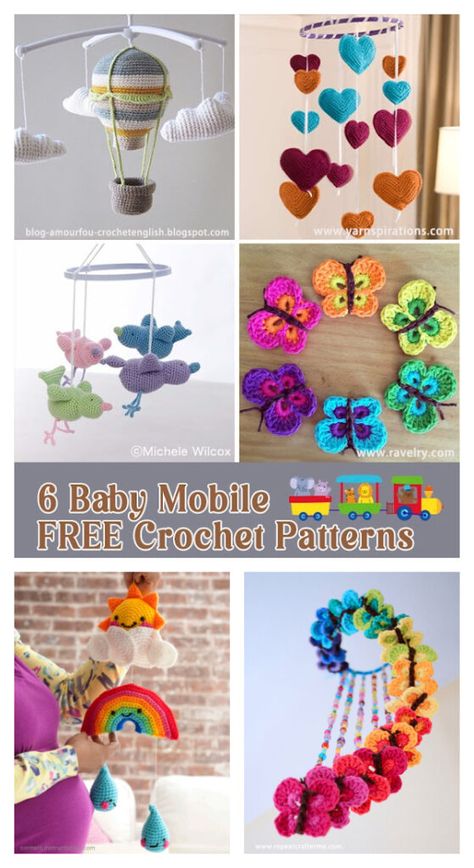 Crochet Baby Mobile Pattern, Crochet Mobile Free Pattern, Crochet Baby Mobile Free Pattern, Mobile Baby Diy, Crochet Mobile Pattern, Crochet Mobile Baby, Crochet Baby Toys Free Pattern, Diy Mobile Baby, Diy Crib Mobile