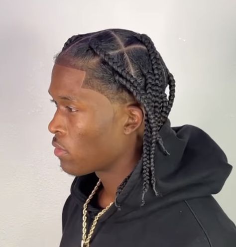 Men Large Box Braids, Thick Box Braids Men, Large Box Braids Men, Men’s Box Braids, Box Braids For Men, Thick Box Braids, Braids Designs, Twist Ideas, Box Braids Men