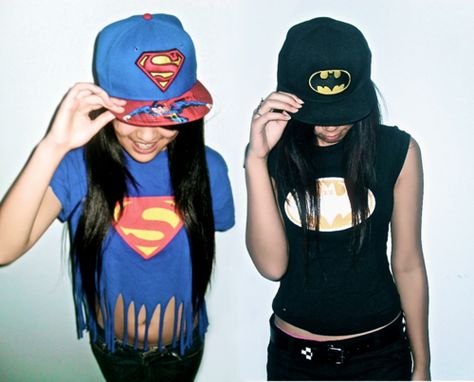 I need somebody to be my Superman or woman??hehe.LOVE THIS! 2010 Aesthetic, Tumblr Girly Aesthetic 2013, 2010s Aesthetic, 2010s Nostalgia, 2013 Swag Era, Batman Shirt, Best Friend Outfits, Rawr Xd, Scene Kids