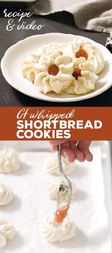 Best Cookies In The World, Whipped Shortbread, Whipped Shortbread Cookies, The Best Cookies, Thumb Print, Best Cookies, Gluten Free Christmas, Shortbread Cookie Recipe, Gf Desserts