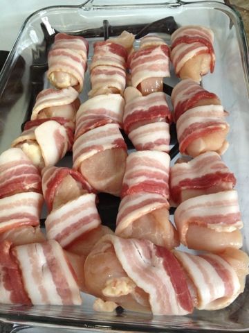 From Ms. to Mrs.: Honey Glazed Bacon Wrapped Chicken Honey Glazed Bacon, Wrapped Chicken, Honey Glazed, Bacon Wrapped Chicken, Bacon Recipes, Chicken Wraps, Bacon Wrapped, One Night, Meat Dishes