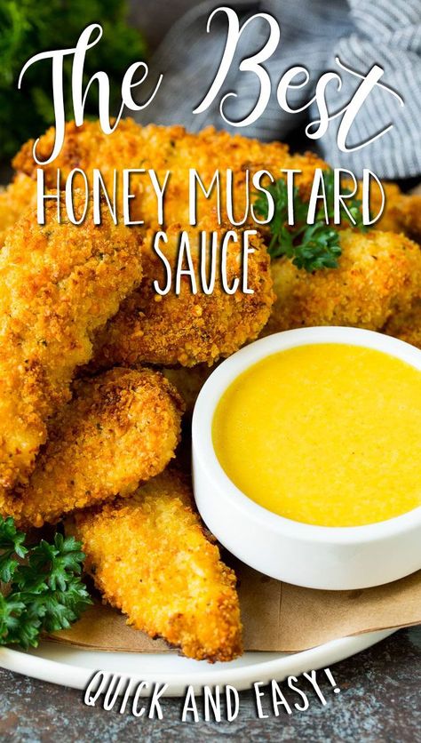 This honey mustard sauce is the perfect blend of sweet, creamy and tangy and takes just 5 minutes to make. Honey Mustard Dipping Sauce Recipe, Delicious Sauces, Chicken French, Honey Mustard Recipes, Comfort Recipes, Honey Mustard Dipping Sauce, Syrup Recipes, Mustard Dipping Sauce, Bbq Spice