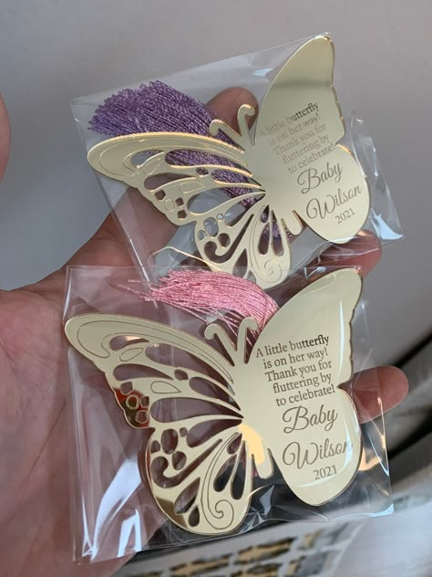 Purple And Gold Butterfly Theme, Quince Favors Ideas, Baby Shower Butterfly Theme, Pink Butterfly Theme, Cherry Blossom Butterfly, Favors Quinceanera, Butterfly Gift Ideas, Fairytale Baby Shower, Butterfly Party Favors