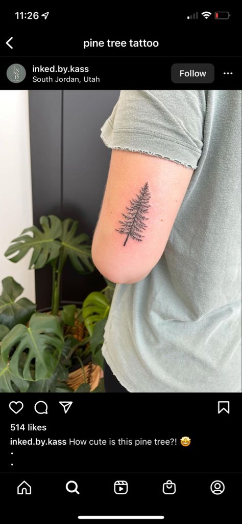 Pnw Tattoo Oregon, Oregon Tree Tattoo, Upper Peninsula Tattoo, Small Tree Tattoos For Women, Fine Line Pine Tree Tattoo, Fine Line Tree Tattoo, Evergreen Tattoo, Washington Tattoo, Evergreen Tree Tattoo