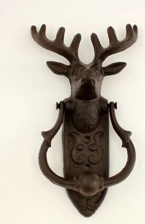 Windmill Decor Cast Iron Deer Door Knocker & Reviews | Wayfair.ca Deer Door, Windmill Decor, Stag Design, Room Cooler, Best Refrigerator, Door Gate, Door Knocker, Door Knockers, Home Hardware