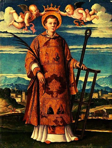 Saint of the Day – 10 August – St Lawrence (Died 258) Martyr “Keeper of the Treasures of he Church.” – AnaStpaul Courtauld Gallery, Saint Lawrence, St Lawrence, San Pellegrino, Art Uk, Portrait Images, San Lorenzo, Catholic Art, Art Reproductions