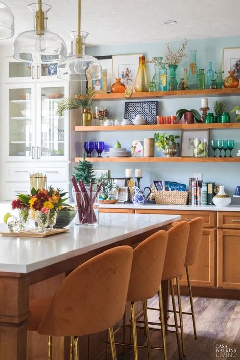 Boho Style Kitchen, Bohemian Kitchen, Eclectic Kitchen, Interior Vintage, Boho Kitchen, Vintage Eclectic, Eclectic Interior, Home Design Decor, Eclectic Home