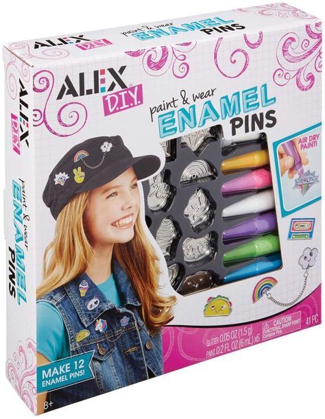 Alex Toys ALEX Toys DIY Paint Wear Enamel Pins Make Enamel Pins, Pins Diy, Alex Toys, Toys Diy, Paint Paint, Diy Metal, Diy Paint, Young Fashion, Metal Pins