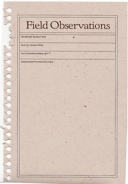 For your own observations in the field.  From my Flickr stream (if you have time to spare!). Field Notes Journal, Field Journal, Graduate Student, Scrapbook Printing, Field Notes, Journal Aesthetic, Nature Journal, Digital Journal, Field Guide