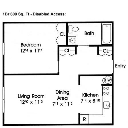 24 x 24 mother in law quarters plan with laundry room | Disabled Access! floor plans 600 sq ft 640 Sq Ft Floor Plans, 500 Square Foot House Plans, Granny Pods Floor Plans, Sf House, Remove Wall, Californian Bungalow, Granny Pods, Mother In Law Suite, In Law House