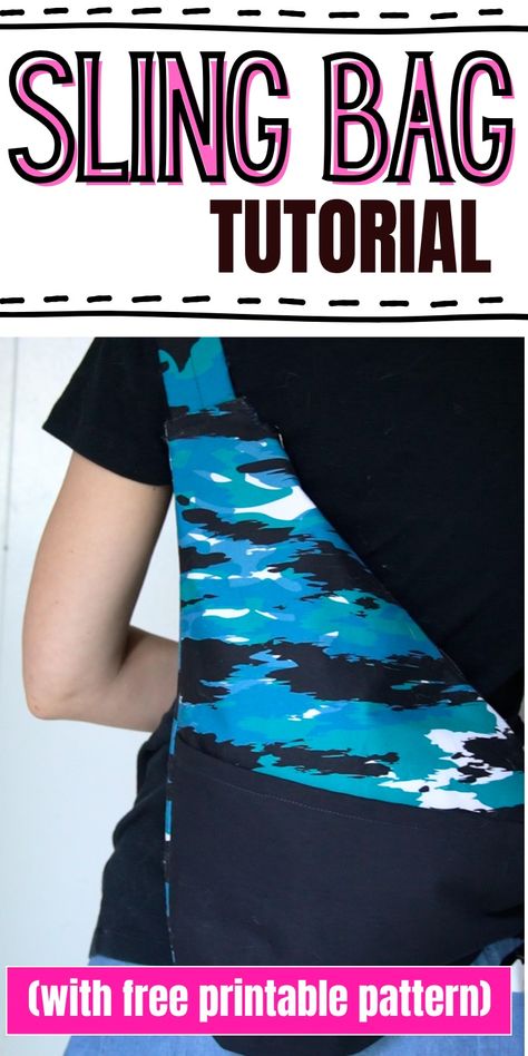 In this tutorial, I will show you how to create a diy crossbody sling bag. I've also included the free sling bag pattern that I made so that you can easily print it out and follow along with the step-by-step tutorial | 1 yard sewing project ideas | bag patterns to sew | sling bag tutorial | remnant sewing projects Free Sling Bag Patterns To Sew, Sew Sling Bag, Diy Sling Bag Pattern, Sling Bag Tutorial, Cross Body Bag Pattern Free, Sling Bag Pattern, Sewing Project Ideas, Cross Body Bag Pattern, Zipper Face