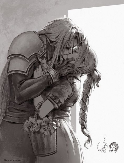 Cc Timeline, Fantasy Romance Art, Final Fantasy Sephiroth, Final Fantasy Artwork, Fantasy Couples, Final Fantasy Art, Romance Art, Brother In Law, Romantic Art