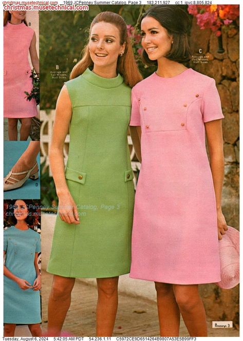 60s Dress Up, Jcpenney Catalog, 1968 Fashion, 60s Outfits, 1969 Fashion, 60’s Fashion, Sixties Dress, 1960’s Fashion, 1960 Fashion