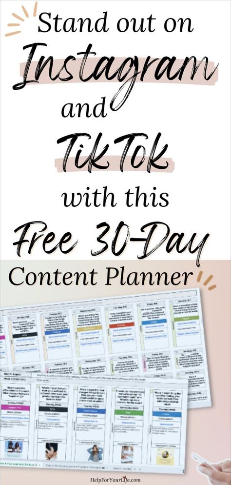 No need to worry about what to post on social media for 30 days with this free content planner. Get more engagement and gain more traction without the headache of wondering what to post. *Pixistock *affiliate *HelpForYourLife Free Content Planner, Social Media Marketing Planner, Social Media Content Planner, Social Media Impact, Seo Blog, Marketing Planner, Social Media Content Calendar, Small Business Social Media, Social Media Marketing Content