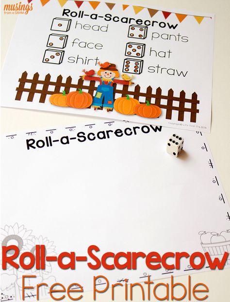 This free fall printable is a fun activity for kids as we head into the fall season. Roll-a-scarecrow and enjoy watching your children learn numbers and inspire creativity with this simple, low-prep idea! The Little Scarecrow Boy Activities, Roll A Scarecrow, Scarecrow Activities For Kids, The Scarecrows Hat, Scarecrow Writing, Scarecrow Activities, The Scarecrows Wedding, Fun Activity For Kids, Julia Donaldson