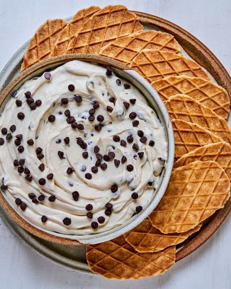 Cannoli Dip Recipe (Easy, No-Bake Dessert) | The Kitchn Cannoli Dip Recipe, Lemon Cake Mix Cookies, Cannoli Dip, Cannoli Filling, Cookie Dough Dip, Easter Menu, Easter Desserts, Sweet Dips, Lemon Cake Mixes