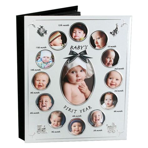 Excellent baby shower gift #etsy shop: Celebration Baby Photo Book Gift, Baby Icon, First Year Photos, Birthday Places, Monthly Photos, 1st Year, Baby Album, Babies First Year, Baby First Birthday