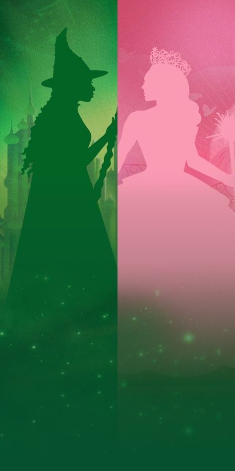 Wicked Musical Background, Wicked Movie Phone Wallpaper, Musical Wallpaper Broadway, Wicked Elphaba And Glinda, Wicked Iphone Wallpaper, Wicked Phone Wallpaper, Wicked Movie Wallpaper, Wicked Aesthetic Wallpaper, Wicked Wallpaper Iphone