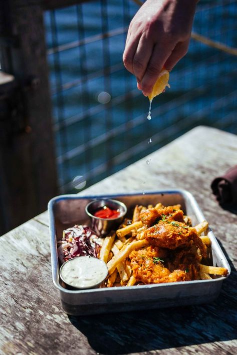 The Taste Edit goes to Nick’s Cove Restaurant and Oyster Bar in Marshall on Bodega Bay for fish and chips for lunch. Chicken Business, Tomales Bay, Homemade Tartar Sauce, Buffalo Mozzarella, Tartar Sauce, Beer Batter, Oyster Bar, Fresh Mint Leaves, Fish And Chips