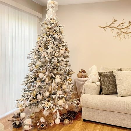 Silver tinsel tree