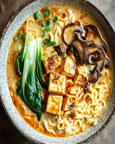 Make this easy Spicy Coconut Curry Ramen in just 20 minutes! A creamy, flavorful dish packed with Thai-inspired ingredients Coconut Curry Ramen Noodles, Spicy Coconut Noodles, Spicy Coconut Ramen, Thai Coconut Ramen, Spicy Coconut Curry Ramen, Thai Curry Ramen, Coconut Ramen, Coconut Curry Ramen, Spicy Coconut Curry